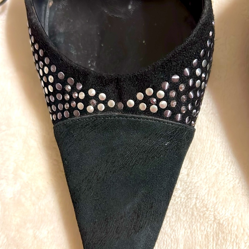 Marino Fabiani. Black Suede High Heel Shoes with straps. Size 39/8 Made in Italy - Picture 3 of 6